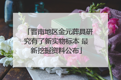 晋南地区金元葬具研究有了新实物标本 最新挖掘资料公布