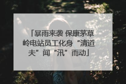 暴雨来袭 保康茅草岭电站员工化身“清道夫”闻“汛”而动