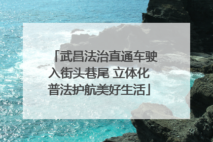 武昌法治直通车驶入街头巷尾 立体化普法护航美好生活