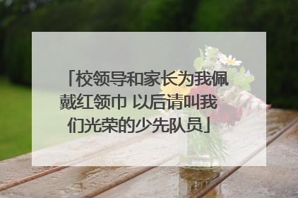 校领导和家长为我佩戴红领巾 以后请叫我们光荣的少先队员