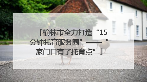榆林市全力打造“15分钟托育服务圈”——“家门口有了托育点”