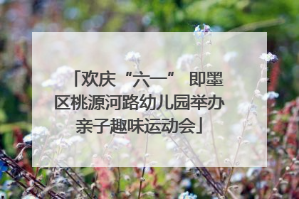 欢庆“六一” 即墨区桃源河路幼儿园举办亲子趣味运动会