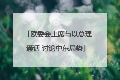 欧委会主席与以总理通话 讨论中东局势