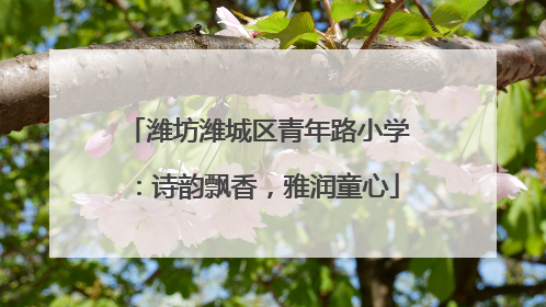 潍坊潍城区青年路小学：诗韵飘香，雅润童心