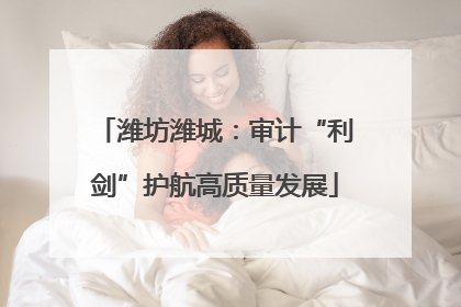 潍坊潍城：审计“利剑”护航高质量发展