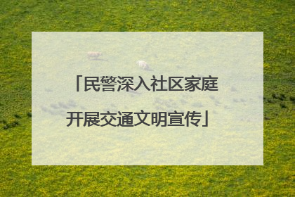 民警深入社区家庭开展交通文明宣传