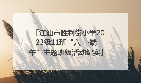 江油市胜利街小学2023级11班“六一·端午”主题班级活动纪实
