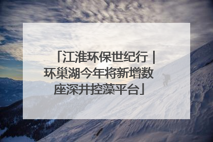 江淮环保世纪行｜环巢湖今年将新增数座深井控藻平台