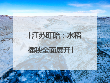 江苏盱眙：水稻插秧全面展开