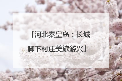 河北秦皇岛：长城脚下村庄美旅游兴