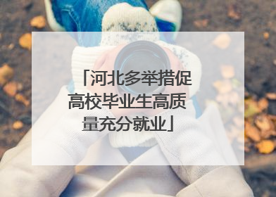 河北多举措促高校毕业生高质量充分就业