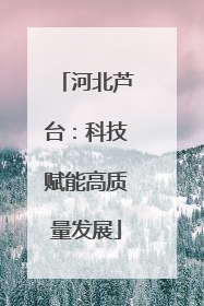 河北芦台：科技赋能高质量发展