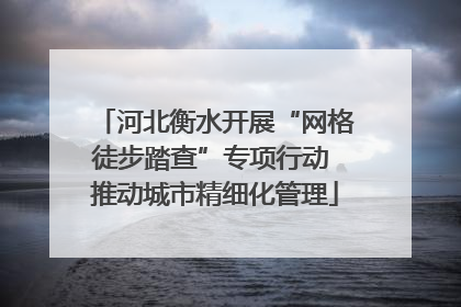 河北衡水开展“网格徒步踏查”专项行动 推动城市精细化管理