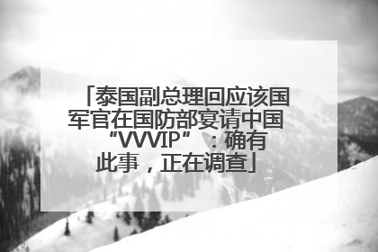 泰国副总理回应该国军官在国防部宴请中国“VVVIP”：确有此事，正在调查