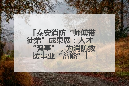 泰安消防“师傅带徒弟”成果展：人才“强基”，为消防救援事业“蓄能”