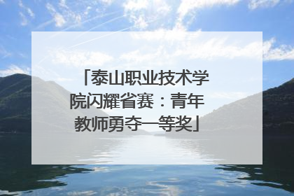 泰山职业技术学院闪耀省赛：青年教师勇夺一等奖