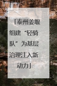 泰州姜堰组建“轻骑队”为基层治理注入新动力