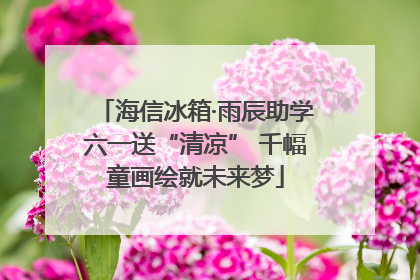海信冰箱·雨辰助学六一送“清凉” 千幅童画绘就未来梦