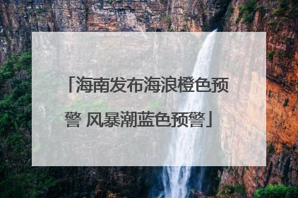 海南发布海浪橙色预警 风暴潮蓝色预警