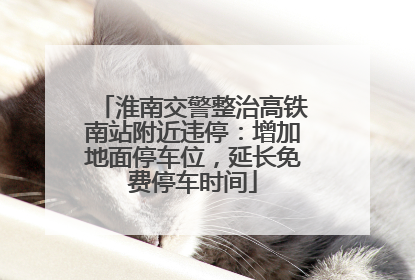 淮南交警整治高铁南站附近违停：增加地面停车位，延长免费停车时间