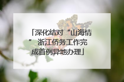 深化结对“山海情” 浙江侨务工作完成首例异地办理