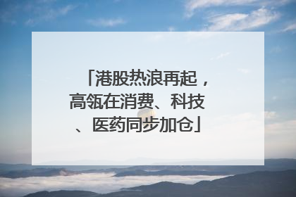港股热浪再起，高瓴在消费、科技、医药同步加仓