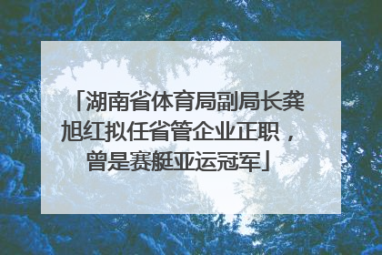 湖南省体育局副局长龚旭红拟任省管企业正职，曾是赛艇亚运冠军