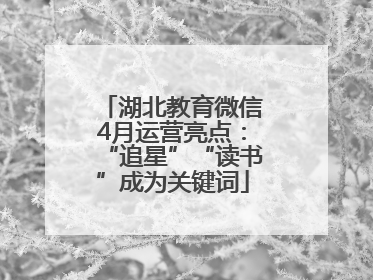 湖北教育微信4月运营亮点：“追星”“读书”成为关键词