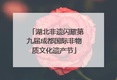 湖北非遗闪耀第九届成都国际非物质文化遗产节
