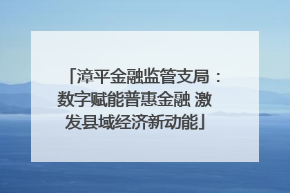 漳平金融监管支局：数字赋能普惠金融 激发县域经济新动能