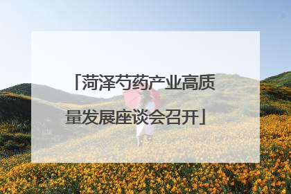 菏泽芍药产业高质量发展座谈会召开
