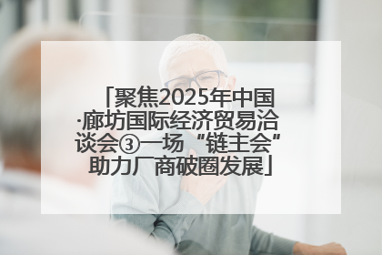 聚焦2025年中国·廊坊国际经济贸易洽谈会③一场“链主会” 助力厂商破圈发展