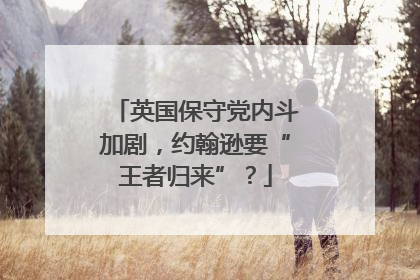 英国保守党内斗加剧，约翰逊要“王者归来”？