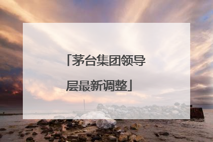 茅台集团领导层最新调整
