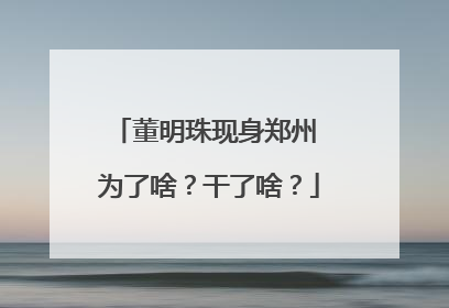董明珠现身郑州 为了啥？干了啥？