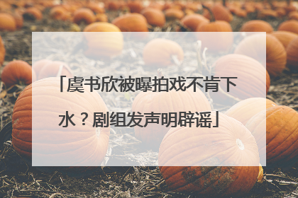 虞书欣被曝拍戏不肯下水？剧组发声明辟谣