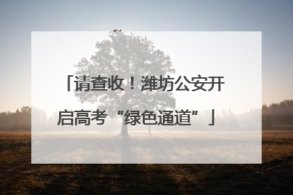 请查收！潍坊公安开启高考“绿色通道”