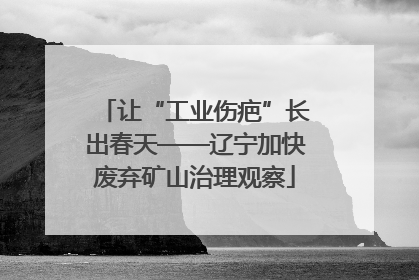 让“工业伤疤”长出春天——辽宁加快废弃矿山治理观察