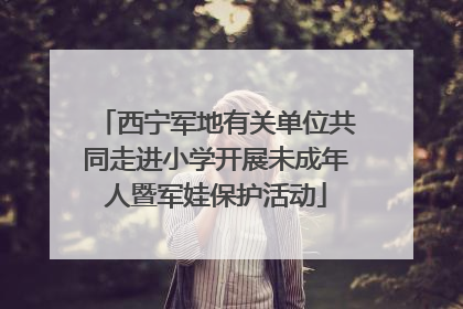 西宁军地有关单位共同走进小学开展未成年人暨军娃保护活动