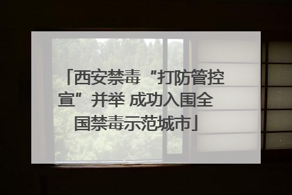西安禁毒“打防管控宣”并举 成功入围全国禁毒示范城市