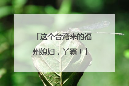 这个台湾来的福州媳妇，丫霸！