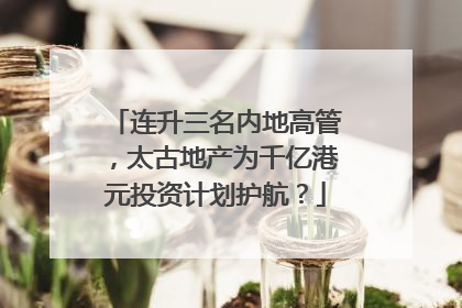连升三名内地高管，太古地产为千亿港元投资计划护航？