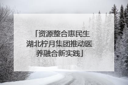 资源整合惠民生 湖北柠月集团推动医养融合新实践