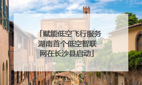 赋能低空飞行服务 湖南首个低空智联网在长沙县启动