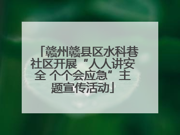 赣州赣县区水科巷社区开展“人人讲安全 个个会应急”主题宣传活动