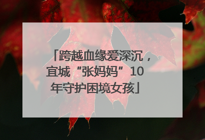 跨越血缘爱深沉，宜城“张妈妈”10年守护困境女孩