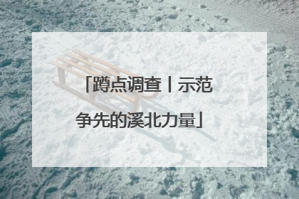 蹲点调查丨示范争先的溪北力量