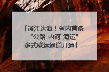通江达海！省内首条“公路-内河-海运”多式联运通道开通