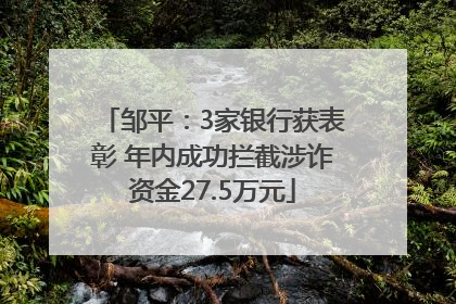 邹平：3家银行获表彰 年内成功拦截涉诈资金27.5万元