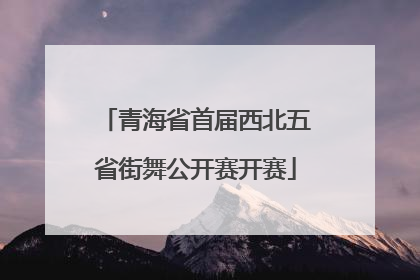 青海省首届西北五省街舞公开赛开赛